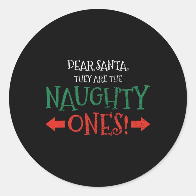 Dear Santa  Classic Round Sticker (Front)
