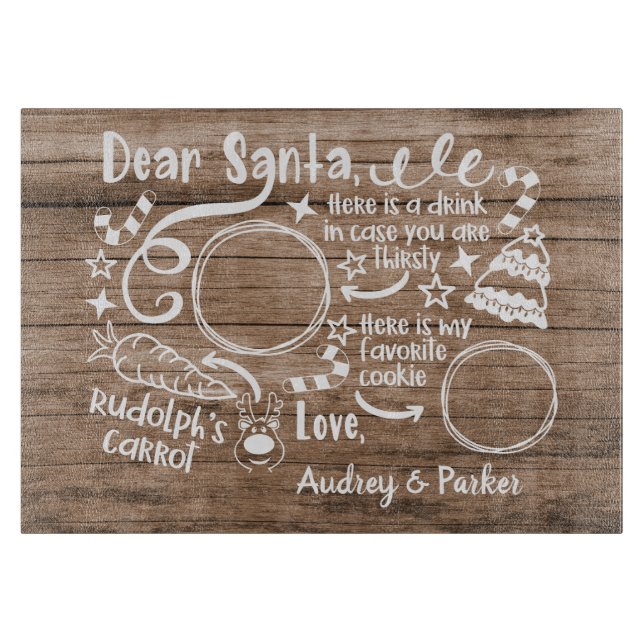Dear Santa Cookie Cutting Board (Front)