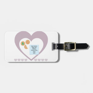 Dear Santa Cookies Bring Toys Purple Hearts Luggage Tag