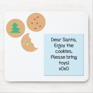 Dear Santa Cookies Please Bring Toys Mouse Pad