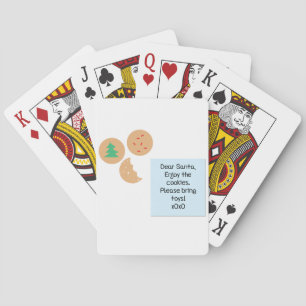 Dear Santa Cookies Please Bring Toys Playing Cards