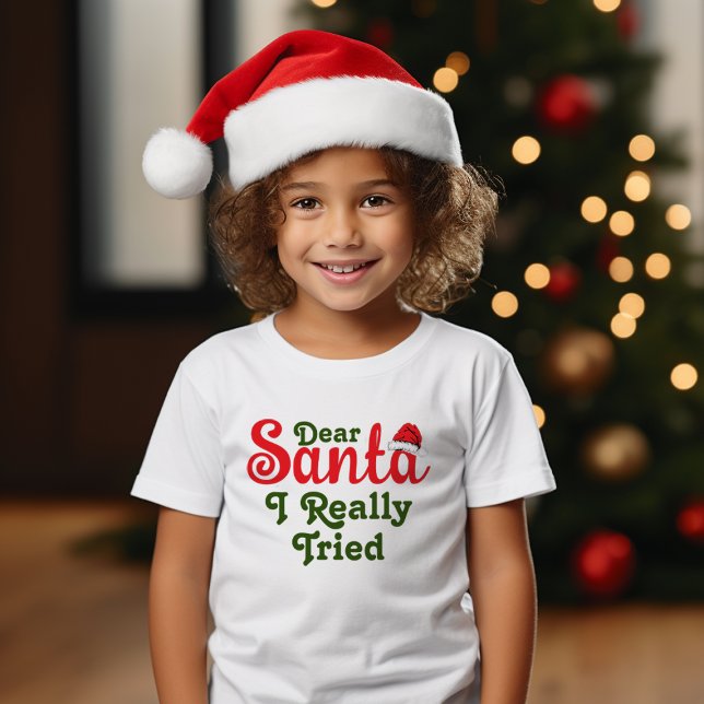 Dear Santa Custom Funny Christmas Family Group Kid T-Shirt (Creator Uploaded)