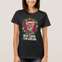 Dear Santa Cute Bengal Cat was naughty at Christm