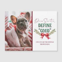 Dear Santa Define "Good" Cute Christmas Photograph