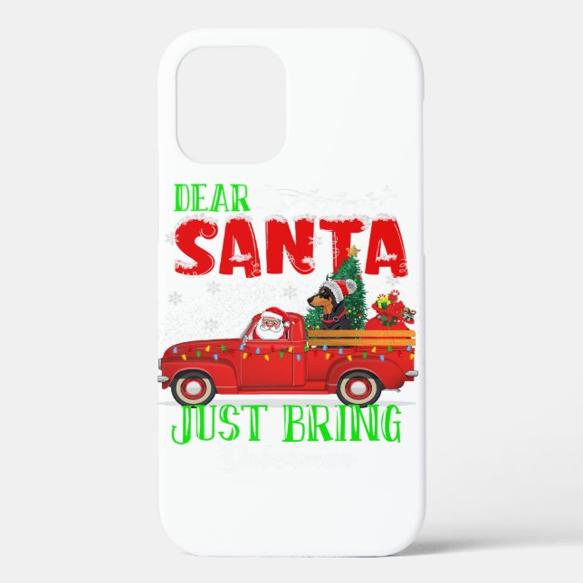 Dear Santa Doberman Dog Owner Christmas Case-Mate iPhone Case (Back)