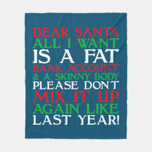 Dear Santa Fleece Blanket