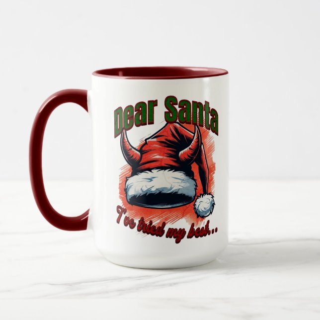 Dear Santa Funny Christmas Mug (Left)