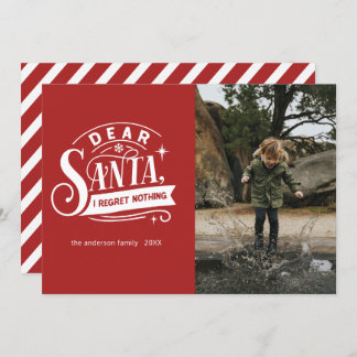 Dear Santa... Funny Holiday Christmas Photo Card
