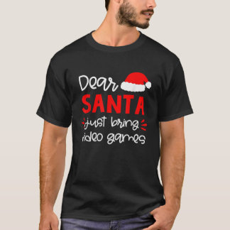 Dear Santa Gamer Matching Family Christmas Pyjamas T-Shirt