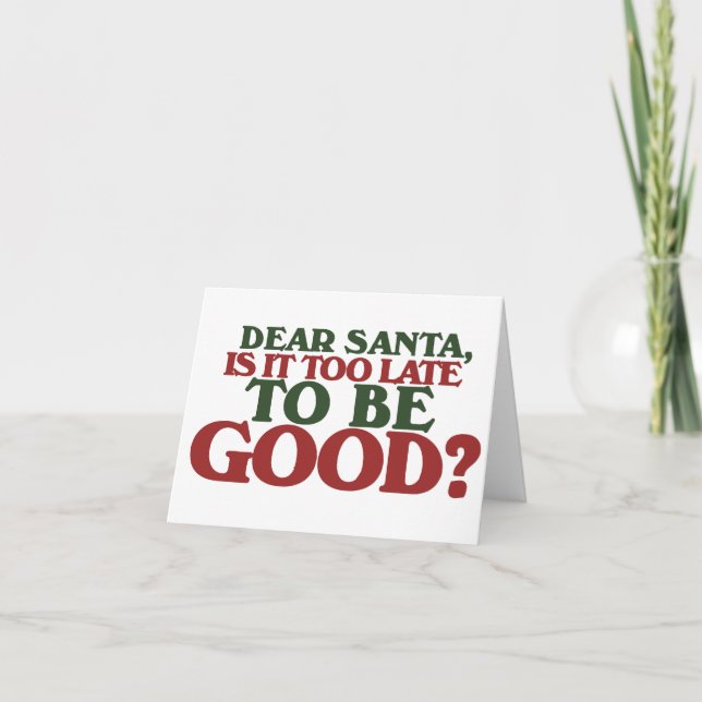 Dear Santa Holiday Card (Front)
