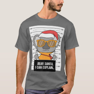 Dear Santa I Can Eplain Koala Glasses Criminal Chr T-Shirt
