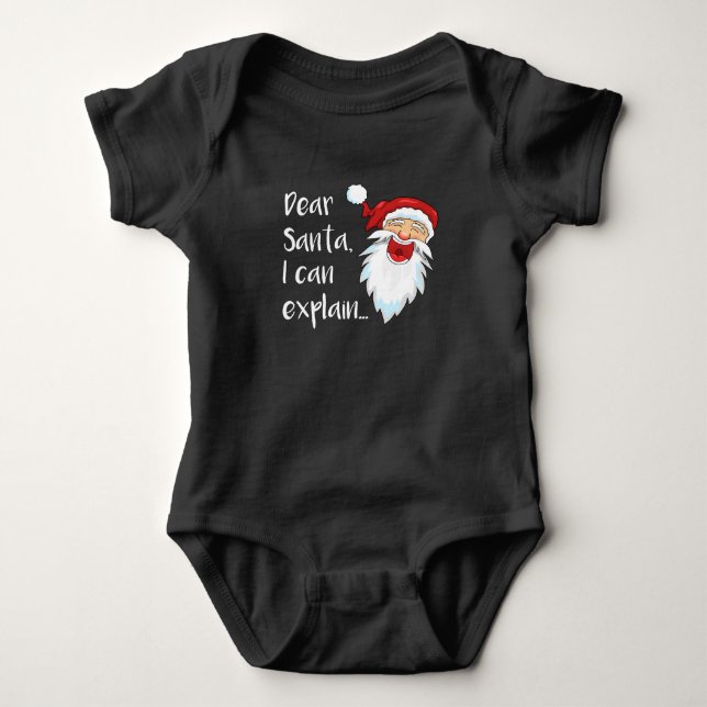 Dear Santa, I can explain... Baby Bodysuit (Front)