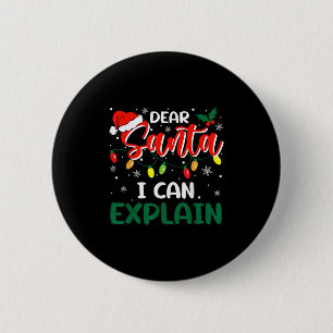 Dear Santa I Can Explain Christmas Family Matching 6 Cm Round Badge