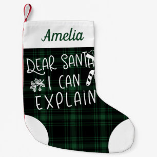 Dear Santa I Can Explain Cute Funny Small Christmas Stocking