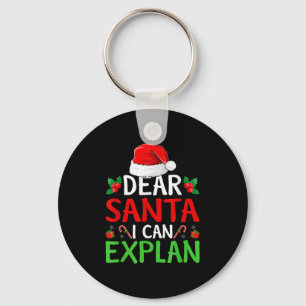 Dear Santa I Can Explain Family Christmas Pajamas  Key Ring