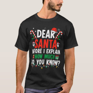 Dear Santa I Can Explain Fun Christmas Kids Adult T-Shirt