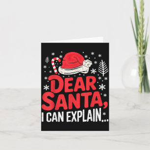 Dear Santa I Can Explain Funny Christian  Card