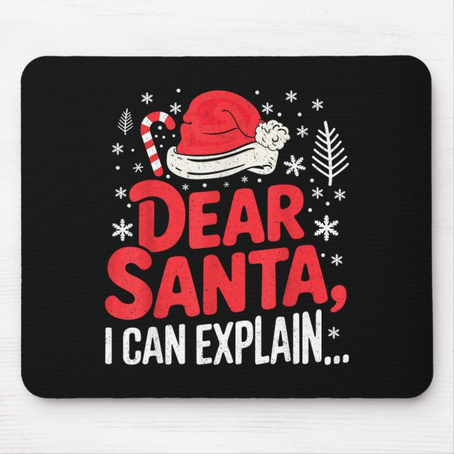 Dear Santa I Can Explain Funny Christian  Mouse Pad (Front)