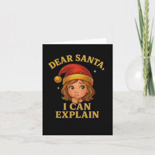 Dear Santa I Can Explain Funny Christmas Design  Card
