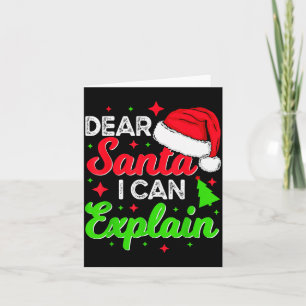 Dear Santa I Can Explain Funny Christmas Joke Sant Card