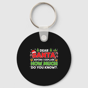 Dear Santa I Can Explain Funny Christmas Men Women Key Ring