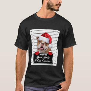 Dear Santa I Can Explain Funny Christmas Old Engli T-Shirt