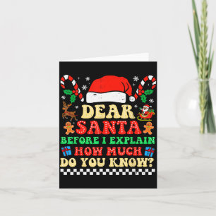 Dear Santa I Can Explain Funny Christmas Xmas Squa Card
