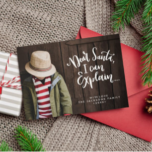 Dear Santa I can explain Funny Holiday Full Photo Postcard