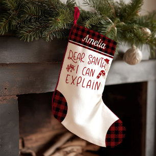 Dear Santa I Can Explain Funny Letter To Santa Small Christmas Stocking
