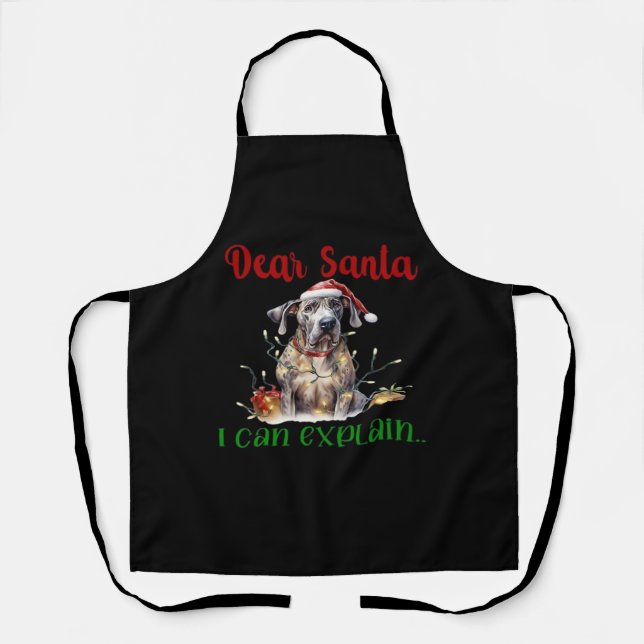 Dear Santa I Can Explain Great Dane Essential T-Sh Apron (Front)