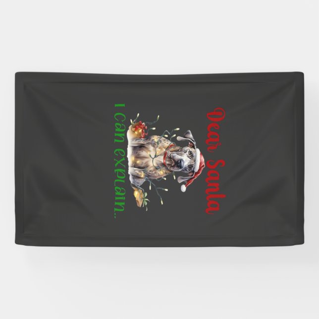 Dear Santa I Can Explain Great Dane Essential T-Sh Banner (Horizontal)