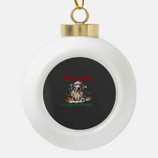 Dear Santa I Can Explain Great Dane Essential T-Sh Ceramic Ball Christmas Ornament