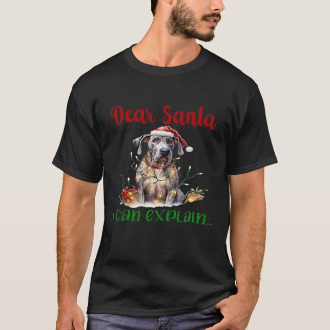 Dear Santa I Can Explain Great Dane Essential T-Sh T-Shirt (Front)