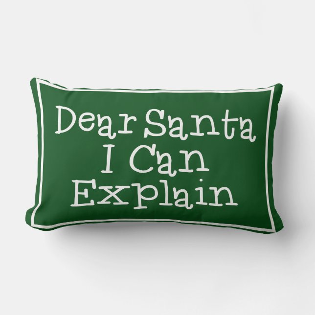 Dear Santa I Can Explain Lumbar Cushion (Front)