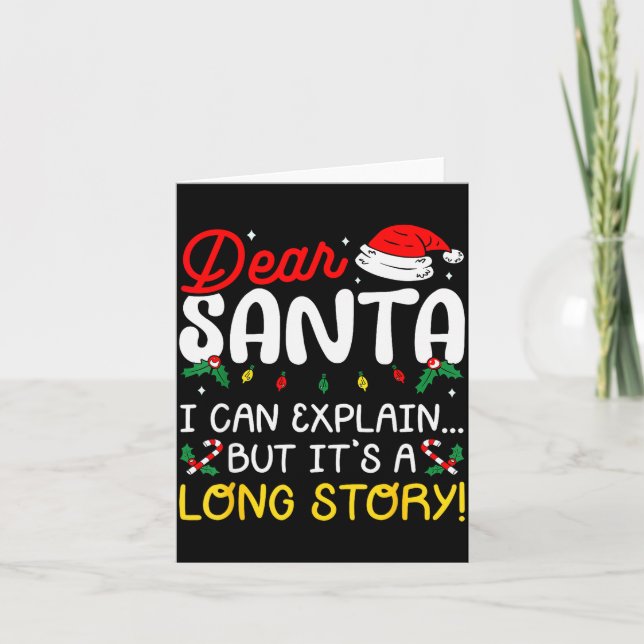 Dear Santa I Can Explain Pajamas Family Matching C Card (Front)