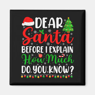 Dear Santa I Can Explain Shirt Kids Boys Funny Chr Magnet