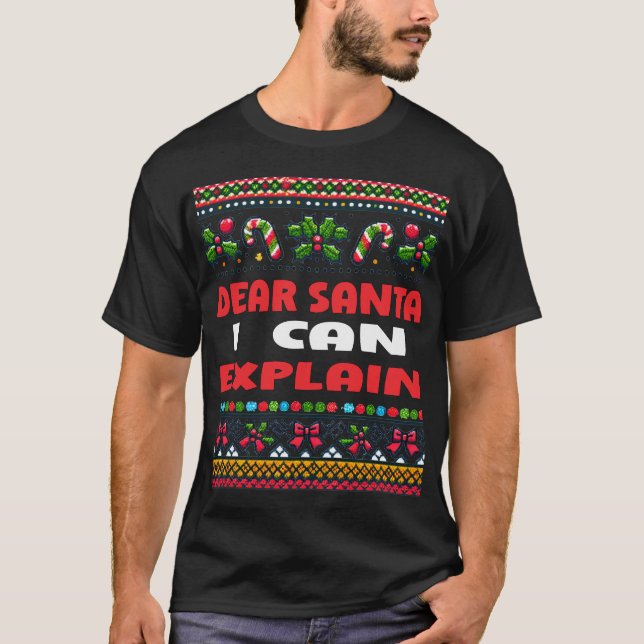 Dear Santa I Can Explain Ugly Christmas Sweater (Front)