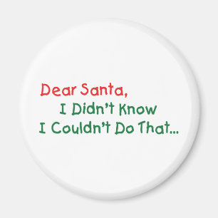 Dear Santa, I Didn't Know I Couldn't Do That Magnet