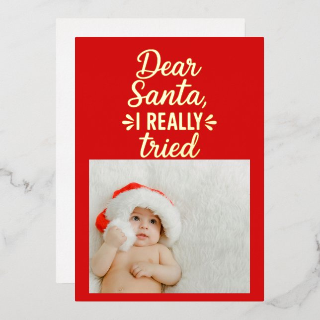 Dear Santa I Really Tried Christmas (Front/Back)