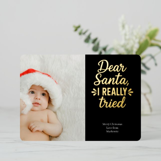 Dear Santa I Really Tried Christmas (Standing Front)