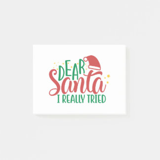 Dear Santa I Really Tried Post-it Notes