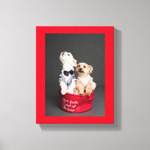 DEAR SANTA, I WANT ALL THE BONES  CANVAS PRINT