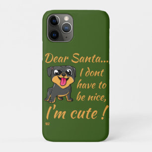 DEAR SANTA, I'M CUTE ! funny cute dog christmas Case-Mate iPhone Case
