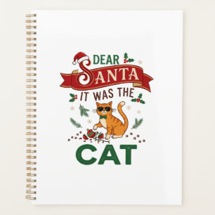 Dear Santa It Was Cat Orange Christmas Ornament Planner