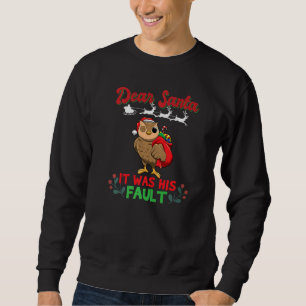 Dear Santa It Was His Fault Siblings Matching Xmas Sweatshirt