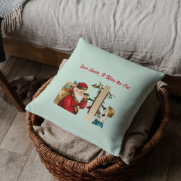 Dear Santa, it was the cat Vintage funny christmas Cushion
