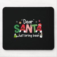 Dear Santa Just Bring Beer Christmas Pjs Family Ma