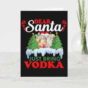 Dear Santa Just Bring Vodka Family Christmas Match Card