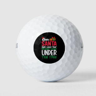 Dear Santa Just Leave Your Credit Card Christmas Golf Balls