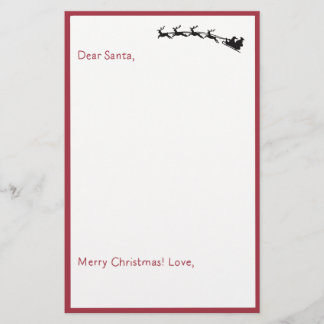 Dear Santa - Kids Letter To Santa Unlined